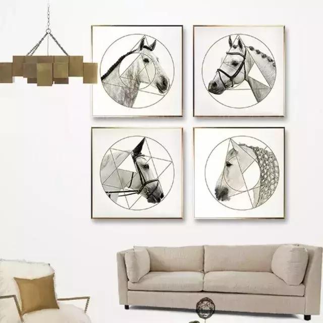 挂画这样选满屏的高级感,挂画极简侘寂轻奢挂画