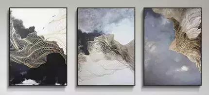 挂画这样选满屏的高级感,挂画极简侘寂轻奢挂画