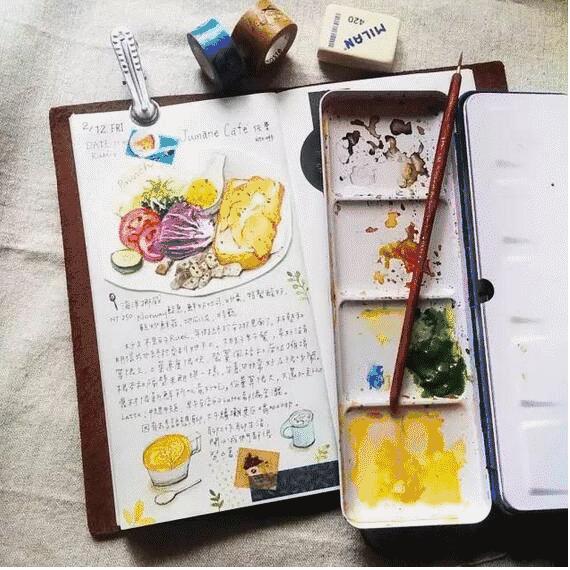 好看手帐文具有哪些,用彩笔做出美丽的手帐