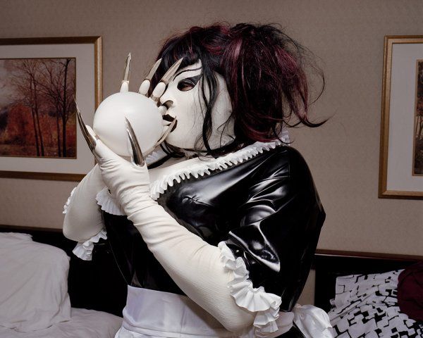 黑色乳胶面具女,女乳胶面具