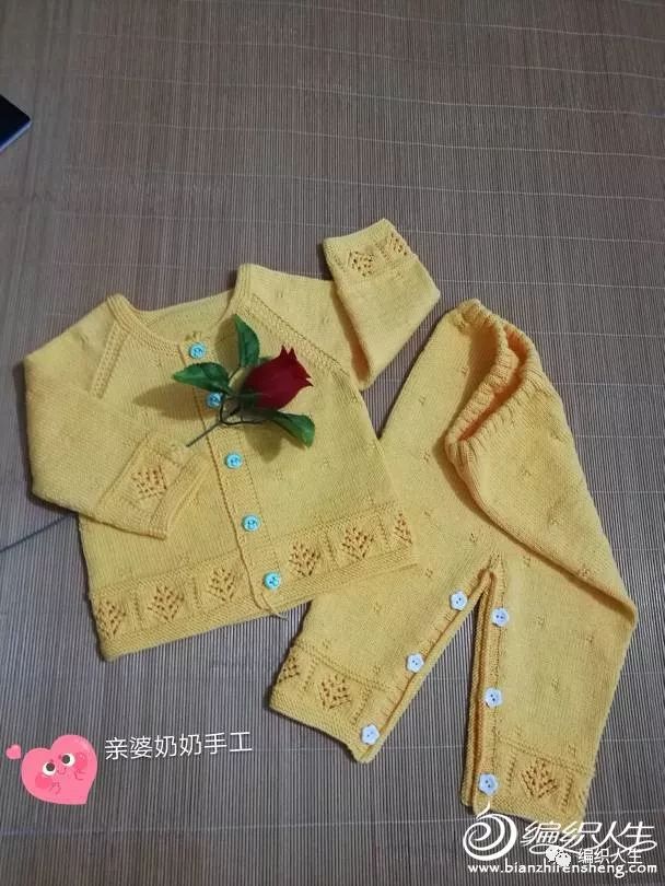 从上往下织宝宝带帽毛衣教程,婴儿分体套装开裆系扣春秋款