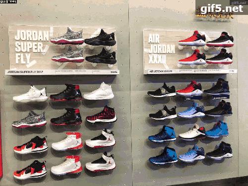 jordan旗舰店展示馆里的鞋,全国最顶级jordan店
