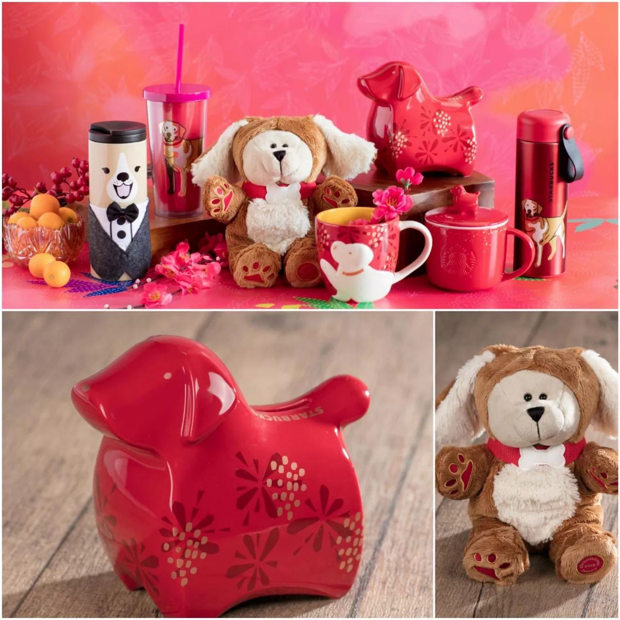 星巴克2018狗杯子,星巴克2018周年庆杯子