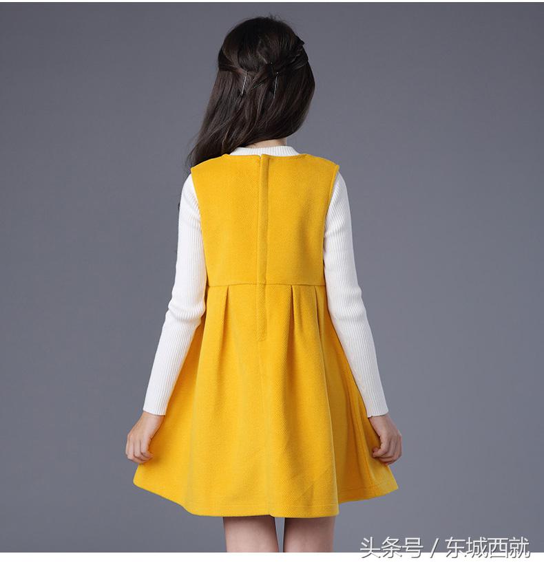 女童公主裙童装春秋装长袖连衣裙,童装裙子秋冬款加绒4岁公主裙