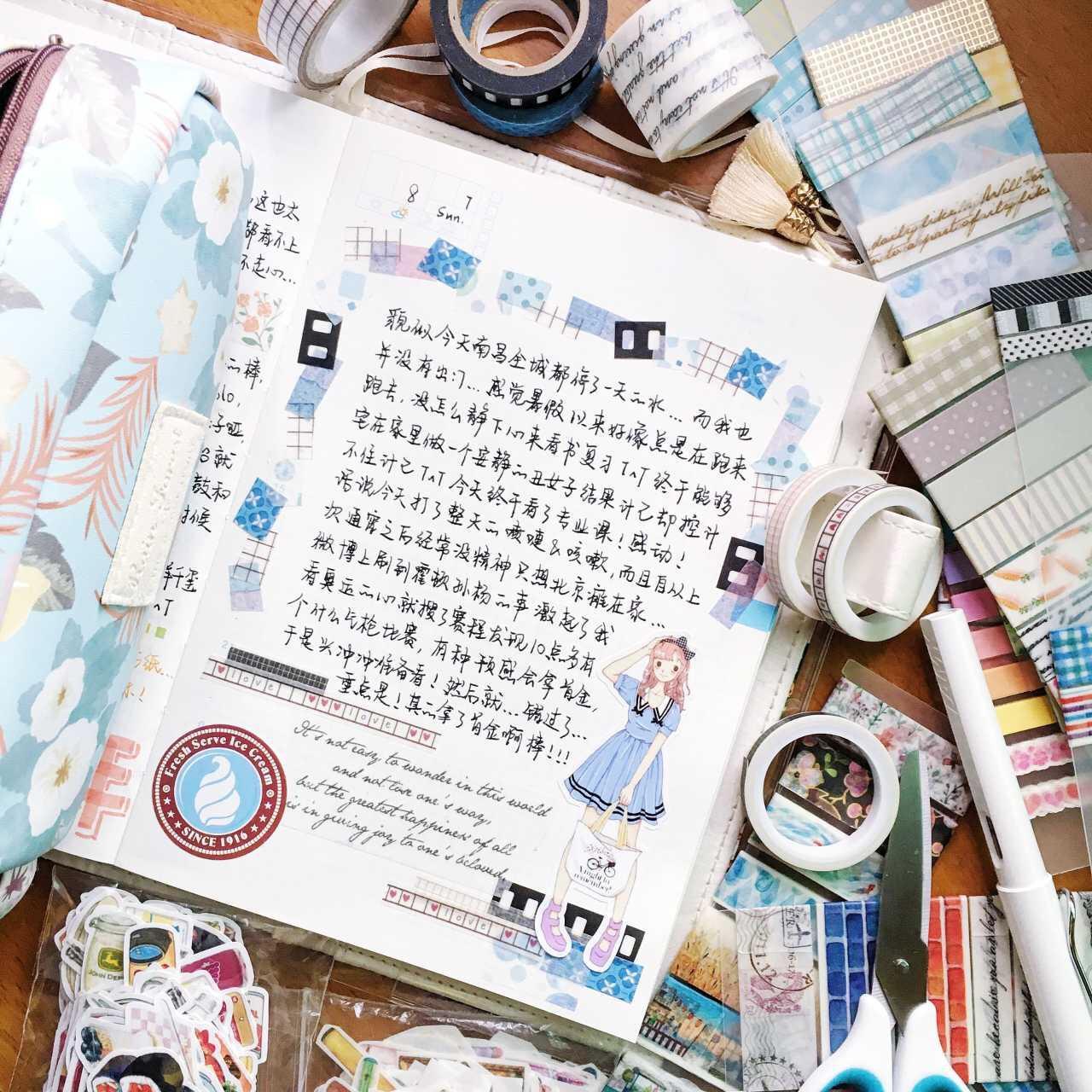 好看手帐文具有哪些,用彩笔做出美丽的手帐