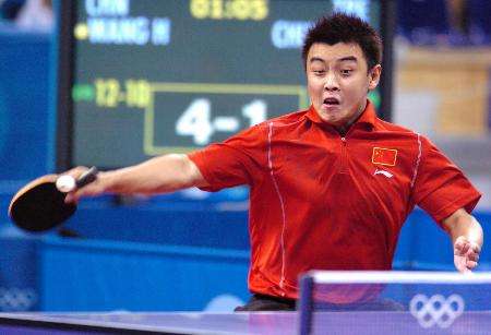 王皓乒乓球直板,王皓世界冠军乒乓球拍