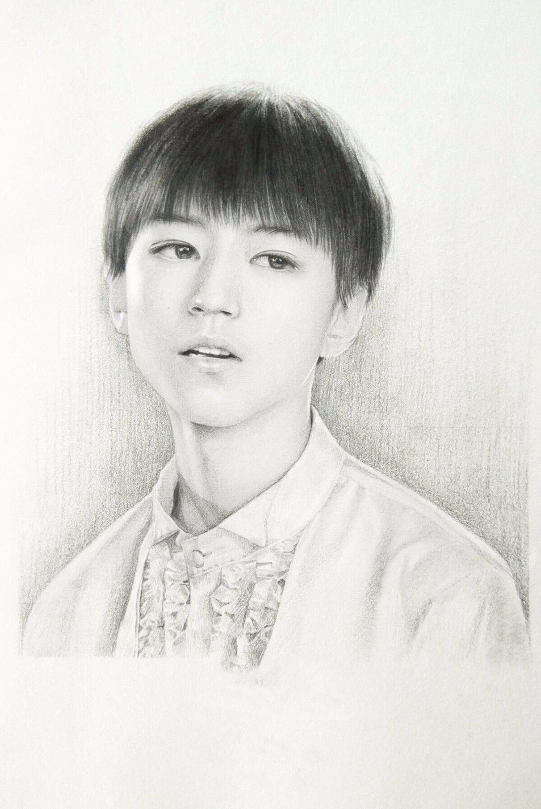 素描，彩铅！王俊凯的画像真的太美！