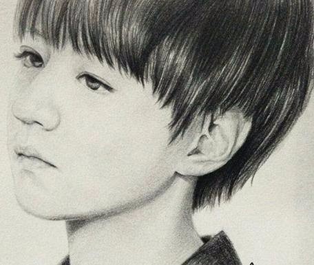 素描，彩铅！王俊凯的画像真的太美！