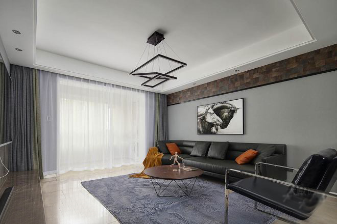 现代简约这样装才高端！绍兴金色丽都103㎡，三室两厅造价8万7