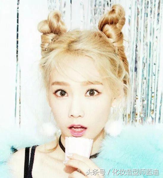 中短发扎丸子头怎么显丸子头小,减龄丸子头双丸子头