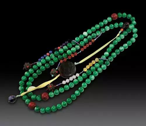 光绪翡翠朝珠,清朝翡翠朝珠108珠