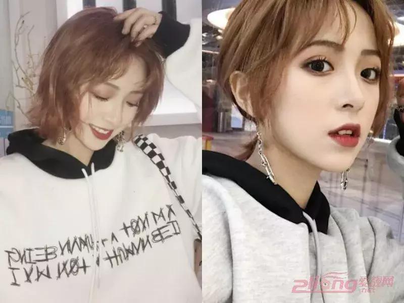 圆脸大脸女生适合什么短发,2020年圆脸流行发型短发24-30岁