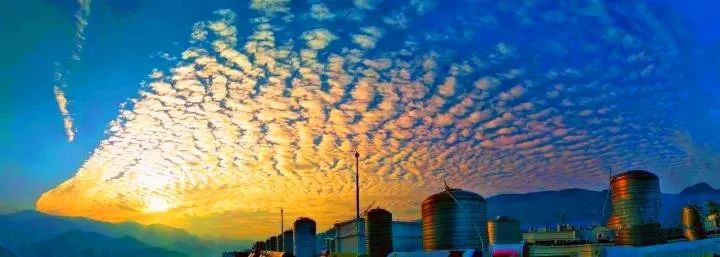 云南楚雄出现大片七彩祥云,七彩祥云云南大理