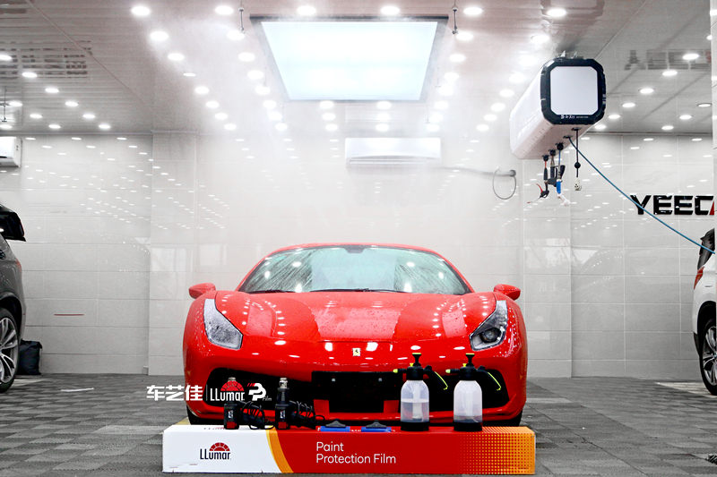 法拉利488车衣推介,法拉利488贴膜冰川蓝