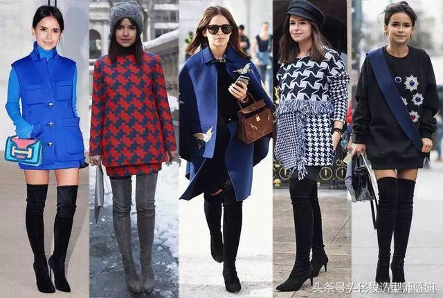 黑色过膝靴搭配抹胸裙,黑色过膝靴搭配图片