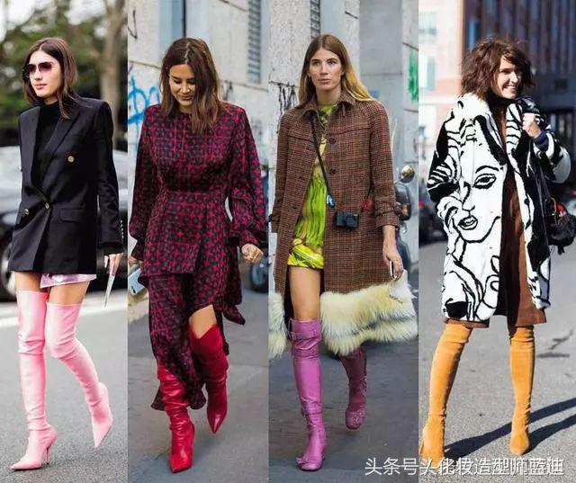 黑色过膝靴搭配抹胸裙,黑色过膝靴搭配图片