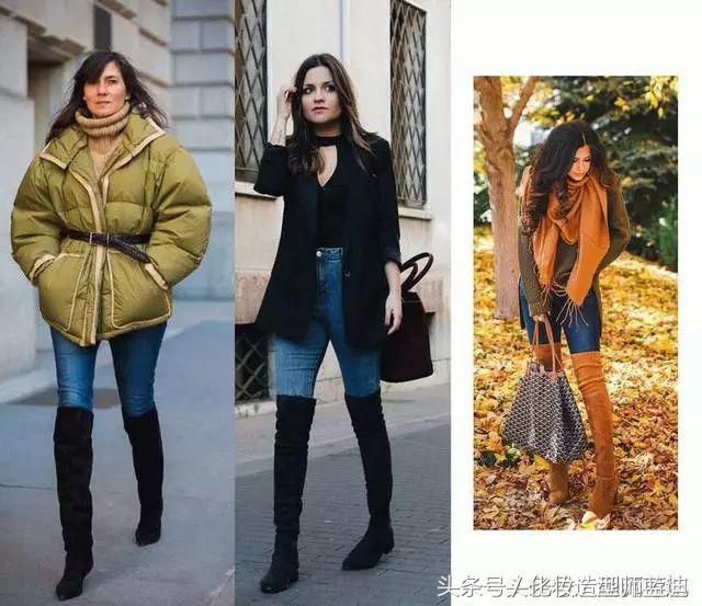 黑色过膝靴搭配抹胸裙,黑色过膝靴搭配图片