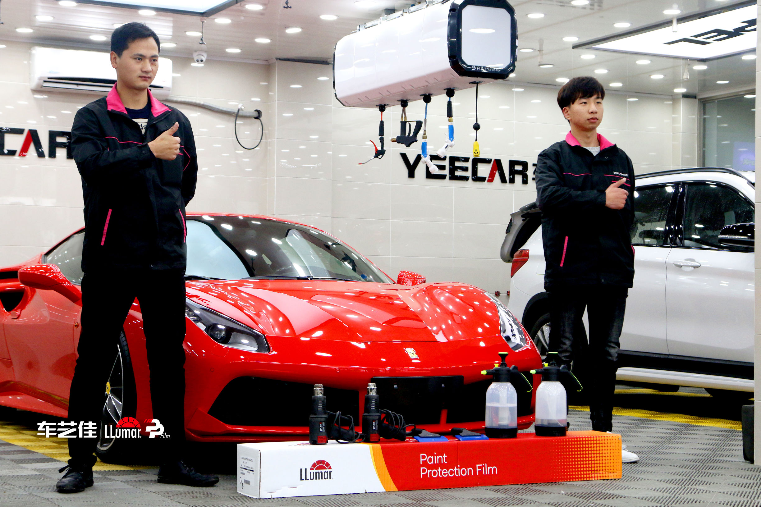 法拉利488车衣推介,法拉利488贴膜冰川蓝