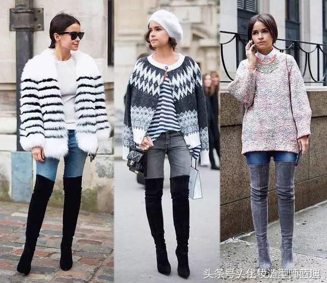 黑色过膝靴搭配抹胸裙,黑色过膝靴搭配图片