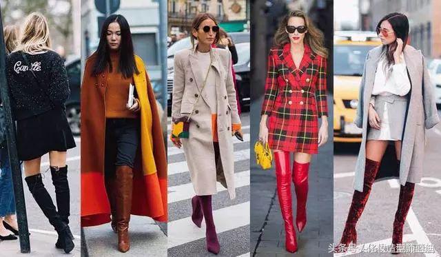 黑色过膝靴搭配抹胸裙,黑色过膝靴搭配图片