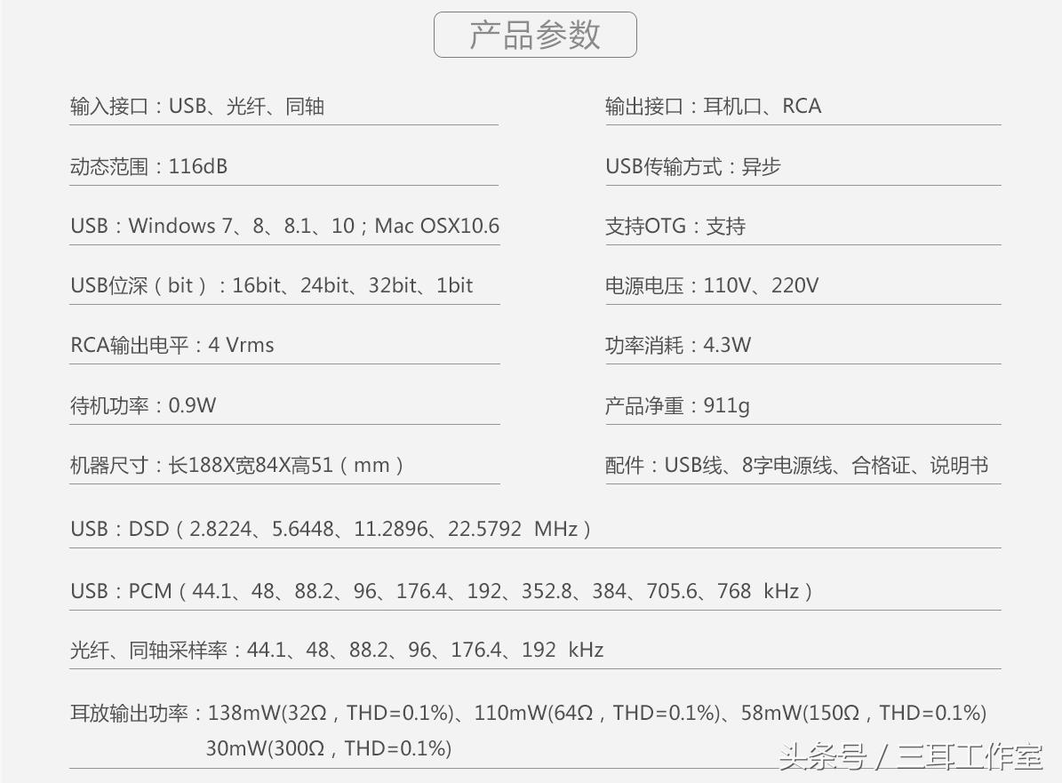 不是所有的HiFi设备都是又大又沉,双木三林这台小机器一样很好听