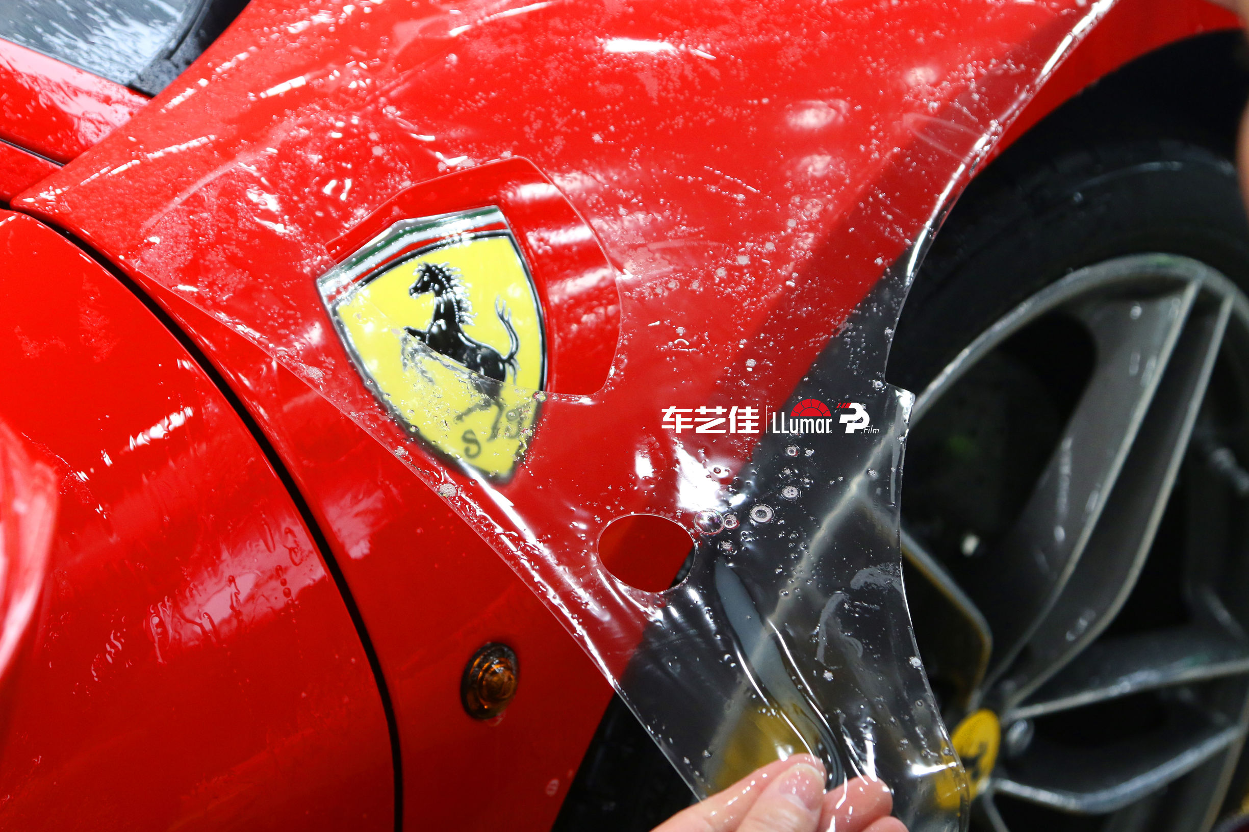 法拉利488车衣推介,法拉利488贴膜冰川蓝