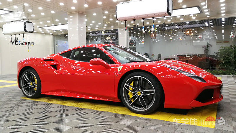 法拉利488车衣推介,法拉利488贴膜冰川蓝