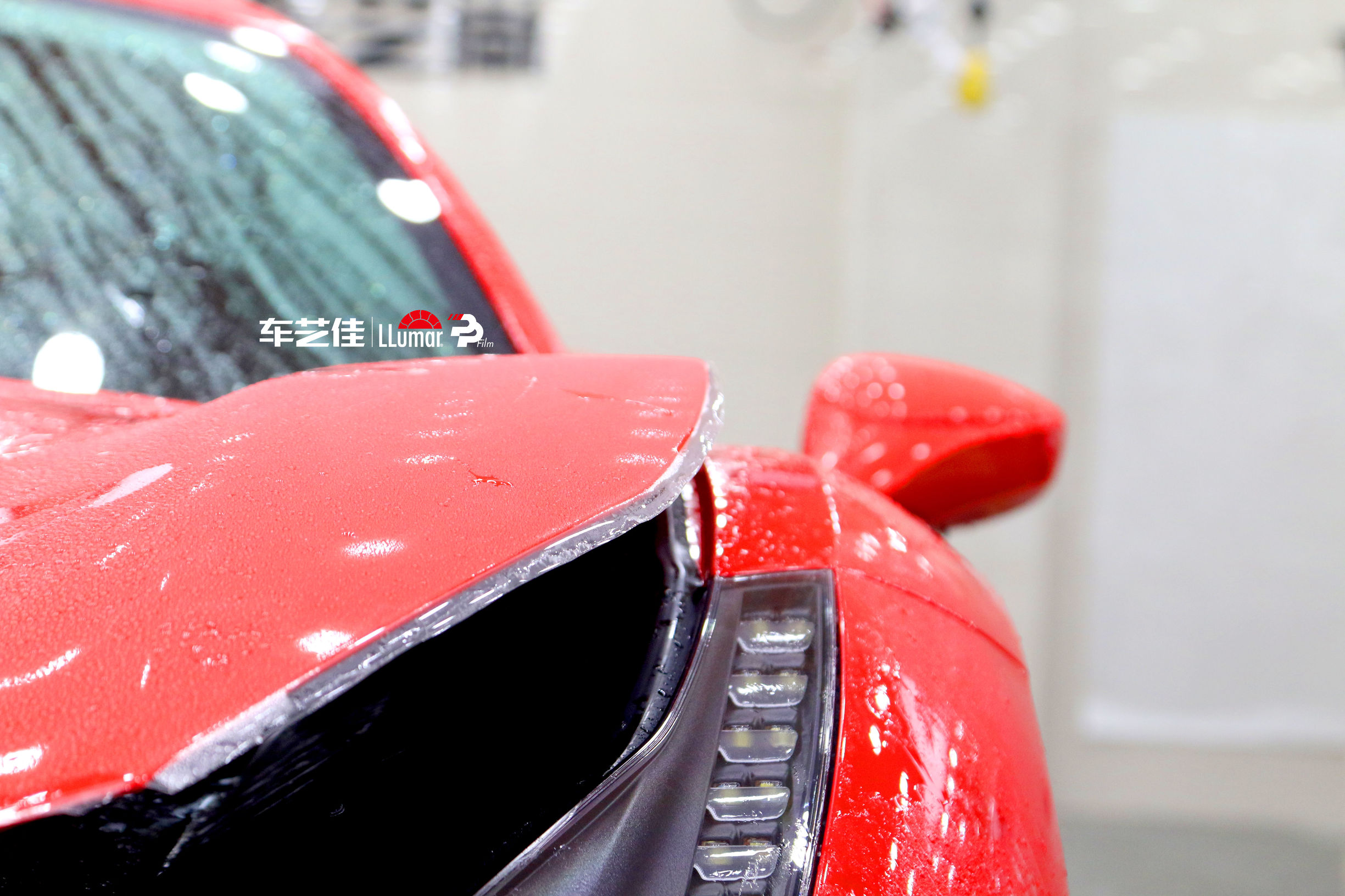 法拉利488车衣推介,法拉利488贴膜冰川蓝