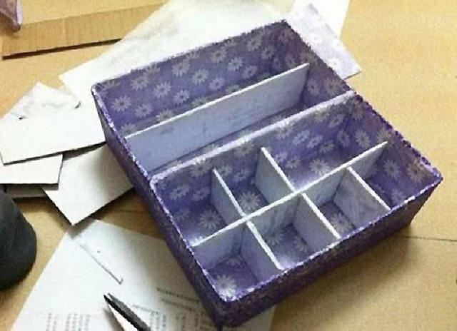 旧纸箱收纳盒怎么做,9-12岁自制学生零食收纳盒用纸箱