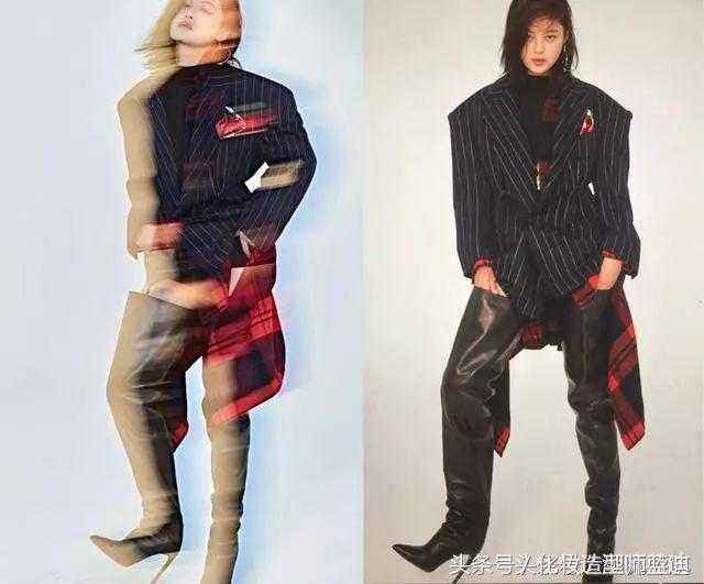 黑色过膝靴搭配抹胸裙,黑色过膝靴搭配图片