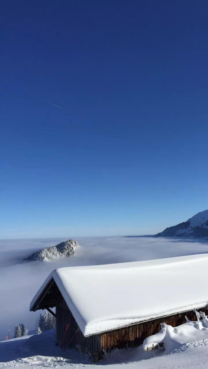 iphonex绝美风景壁纸草原,浪漫雪景冬日治愈系壁纸