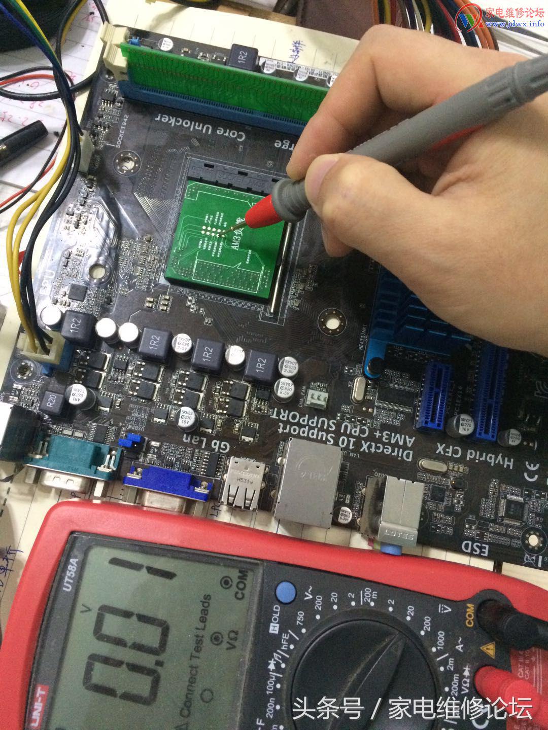 用示波器维修华硕M5A78L-MLX3PLUS触发掉电故障