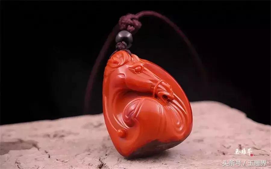 保山南红玉石雕刻,千里马玉石雕刻