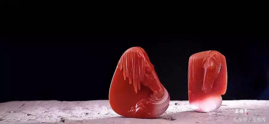 保山南红玉石雕刻,千里马玉石雕刻