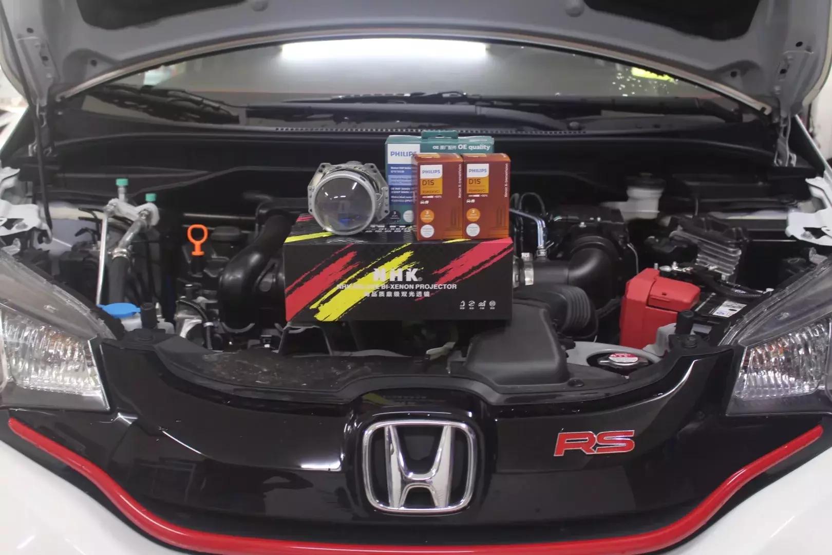 中山四代飞度大灯改装氙气透镜,2023款本田飞度大灯改装