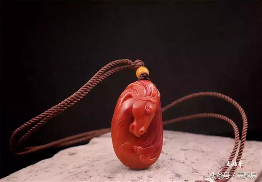 保山南红玉石雕刻,千里马玉石雕刻