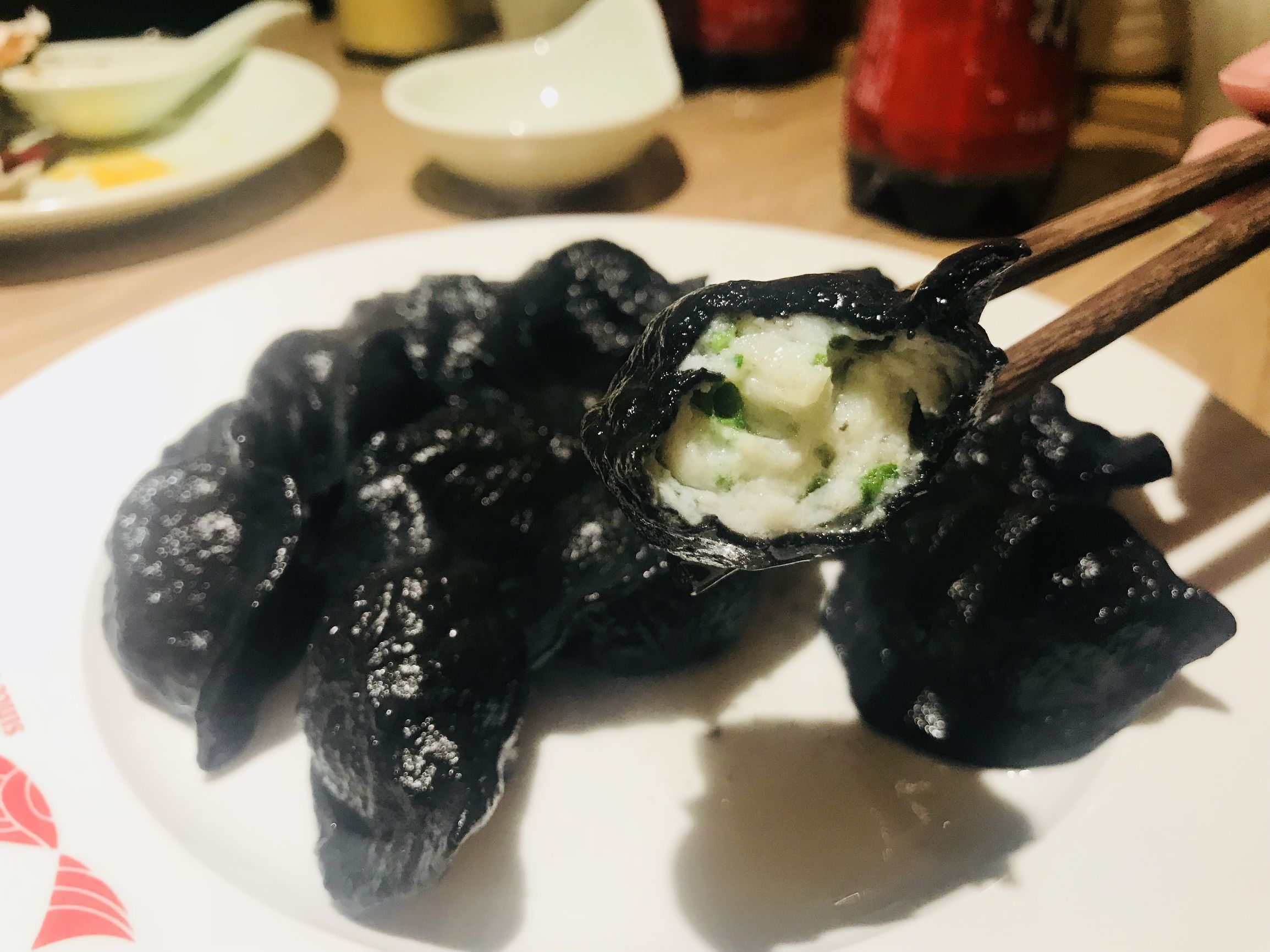 船歌鱼水饺营养早餐,船歌鱼水饺里面海鲜菜品