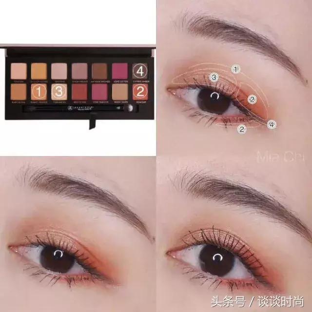 网红小猪9色土豆泥眼影盘教程,眼影盘推荐网红爆款带镜子刷子