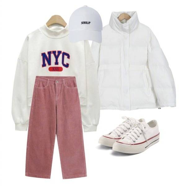 浅粉色裤子卫裤怎么搭配上衣,粉色松紧裤子怎么搭配显得好看