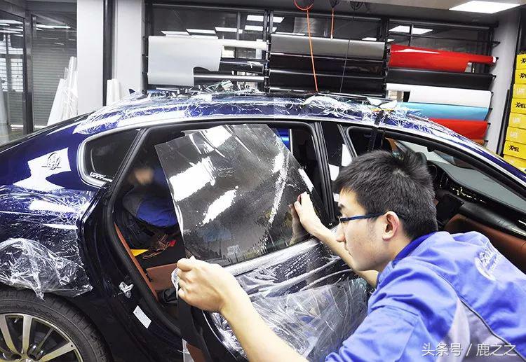 玛莎拉蒂总裁贴膜超亮金属祖母绿,玛莎拉蒂总裁蓝磨砂贴膜