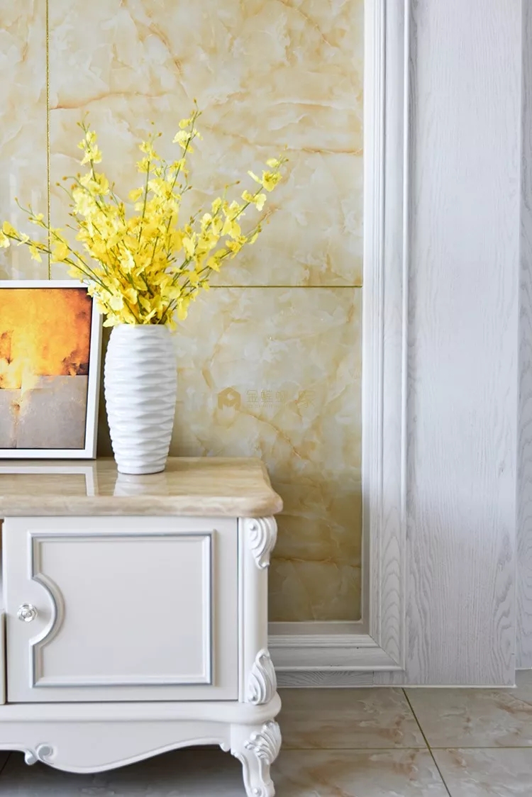 金色美缝剂提升颜值！146平欧式三居室，佛山蔚蓝湾畔业主很喜欢