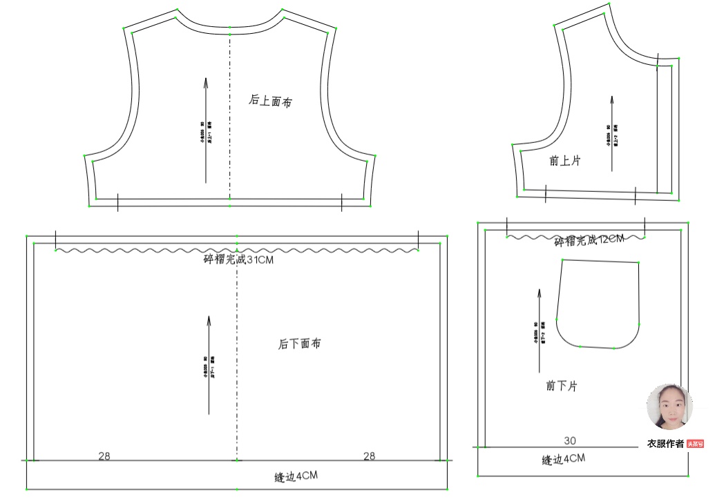 宝宝棉衣半成品裁片,三个宝宝连体棉衣裁剪教程完整版