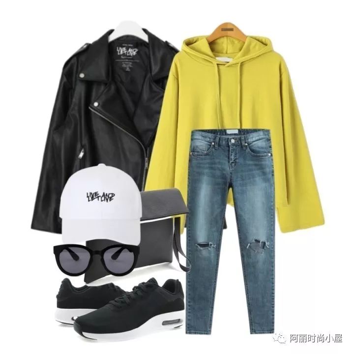 韩版皮夹克搭配什么裤子,韩版宽松皮夹克搭配什么裤子