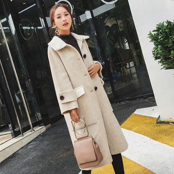 慵懒气质风毛呢外套,呢子外套淑女