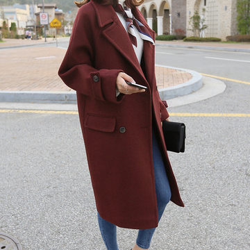 慵懒气质风毛呢外套,呢子外套淑女