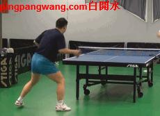 直板反手侧拉技术要领,直板正胶反手侧切下旋球
