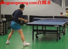 直板反手侧拉技术要领,直板正胶反手侧切下旋球