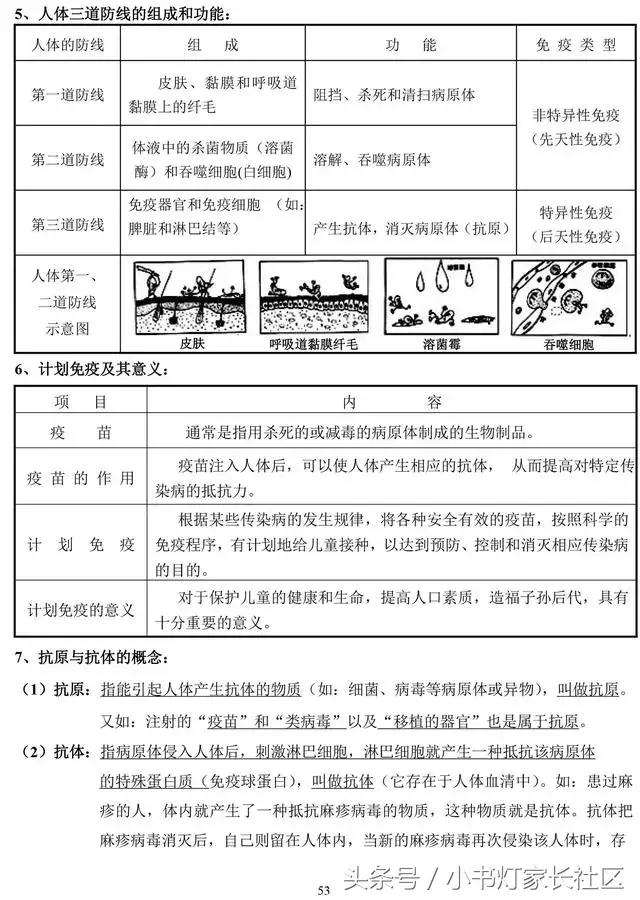 中考生物知识点总复习,中考生物复习要点最新版