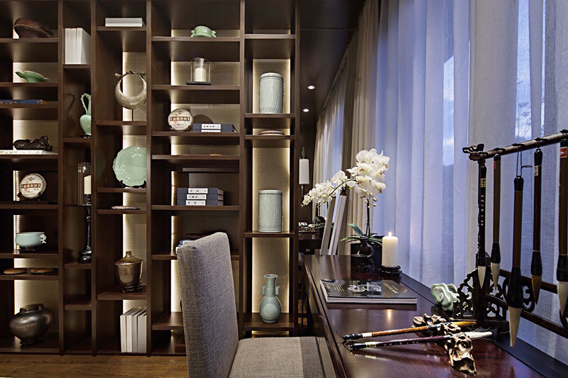 这个新中式美到无敌,蓝石大溪地270平别墅样板间