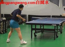 直板反手侧拉技术要领,直板正胶反手侧切下旋球